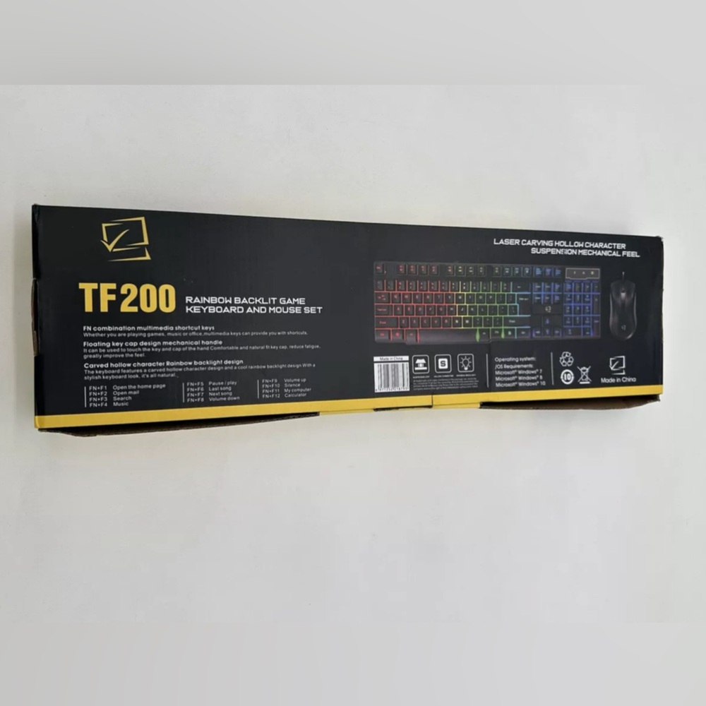 T-Wolf TF200 Gaming RGB Keyboard and Mouse Set / Mechanical Backlit RGB Gaming - Picture 2 of 4